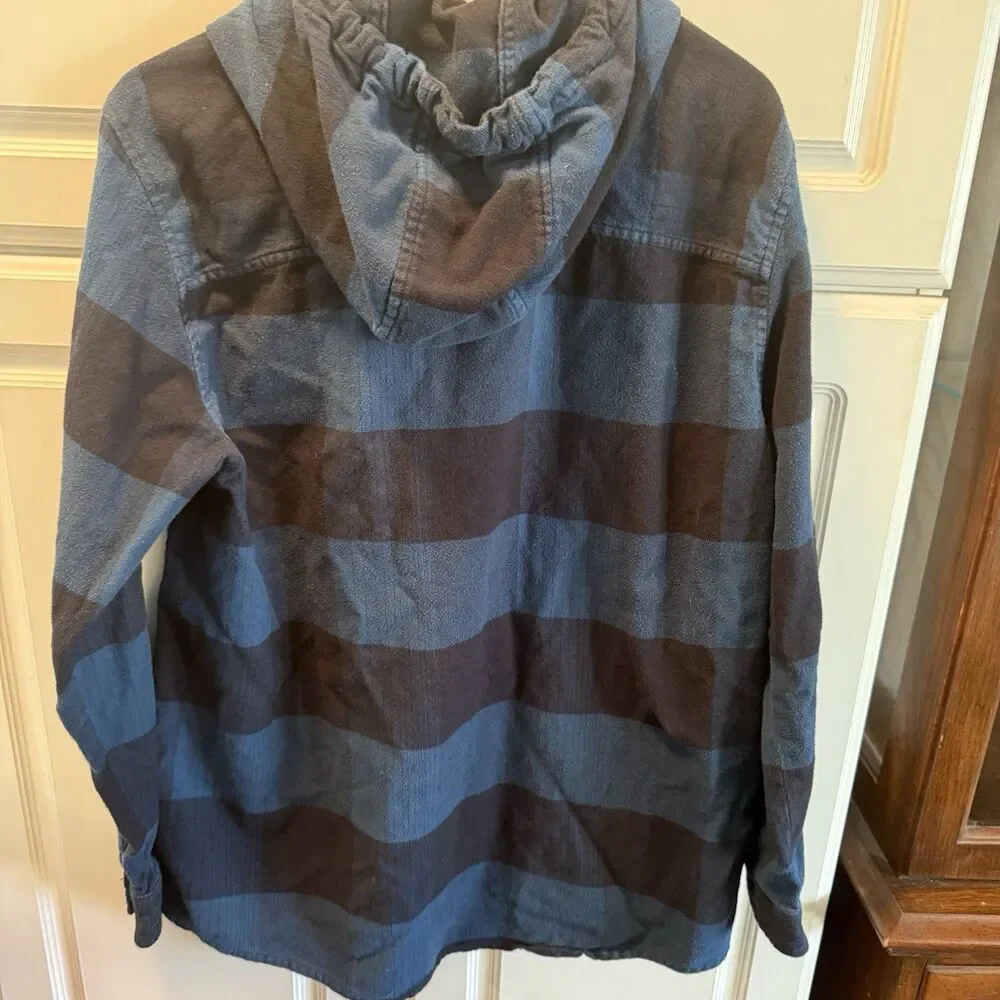 The North Face Women’s Blue Black Plaid 1/4 Zip Pullover Jacket Size Medium